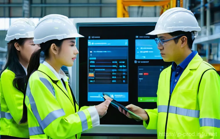 생산관리 실무에서 활용하는 체크리스트 - **Prompt 1: Efficiency Through Routine and Human Interaction**
    A wide shot of a brightly lit, mo...