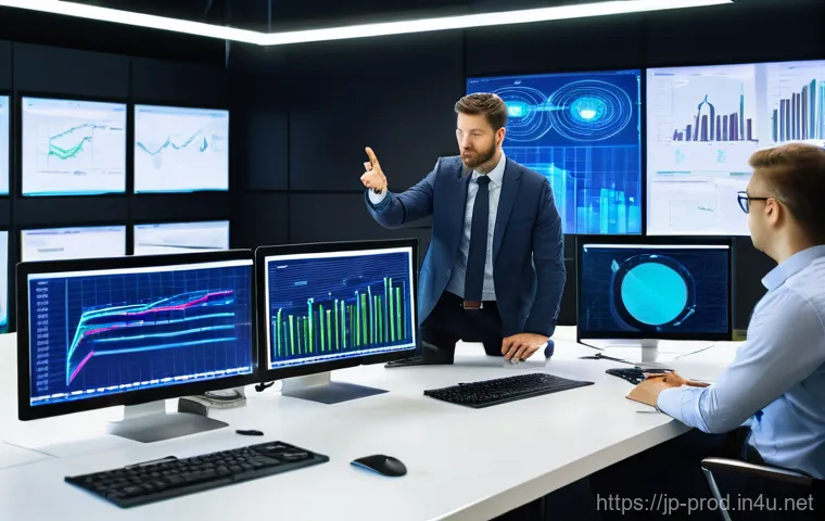 생산관리 실무에서 활용하는 체크리스트 - **Prompt 2: Digital Quality Control and Precision Inspection**
    A close-up, eye-level shot of a f...